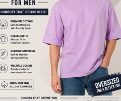Cotton Oversized T-Shirt for Men – Premium Comfort by BY2MEN