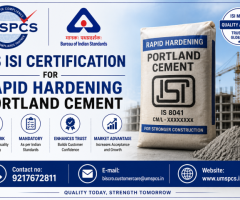 BIS ISI Certification for Rapid Hardening Portland Cement