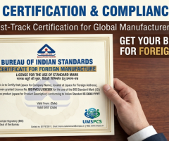 BIS Certificate for Foreign Manufacture