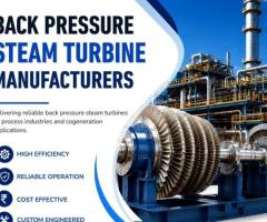 Back Pressure Steam Turbines for Dual-Purpose Efficiency | NCON Turbines