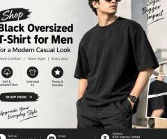 Shop Black Oversized T-Shirt for Men for a Modern Casual Look