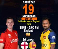 Pari Match: England vs Sri Lanka Set for 3rd T20I in Manchester