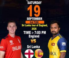 Diamond Exchange – Sri Lanka vs England 3rd T20I Match Commentary.