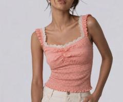 Shop Smocked Peasant Tops & Aesthetic Blouses | Tobeque