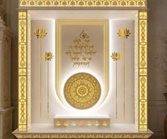 Corian Temple in Delhi for Modern Home Temple Designs