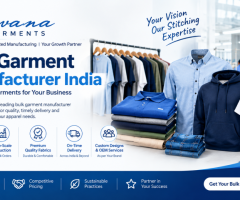 Bulk Garment Manufacturer India - Saivana Garments