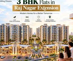 3 BHK Flats in Raj Nagar Extension for Comfortable Family Living