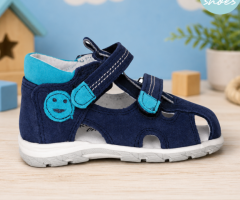 Blue Turquoise Orthopedic Toddler Boy Sandals - High Arch Support.