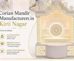 Corian Mandir Manufacturers in Kirti Nagar for Elegant Designs