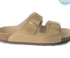 WALKER Beige Cork Orthopedic Sandals for Women | Arch Support Comfort