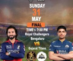 RCB and GT Final Showdown on Diamond Exchange 99.