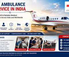 EMSOS Air Ambulance Service in India – Supporting Medical Travel for Better Treatment Opportunities