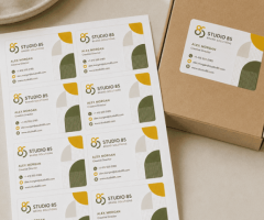 Custom Visiting Card Stickers for Business Branding