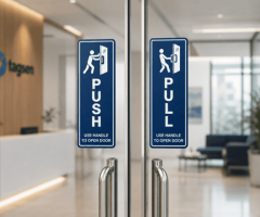 Custom Push Pull Stickers for Glass Doors - 2