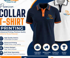 Premium Collar T-Shirt Printing for Corporate Uniforms & Promotions
