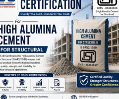 BIS ISI Certification for High Alumina Cement for Structural